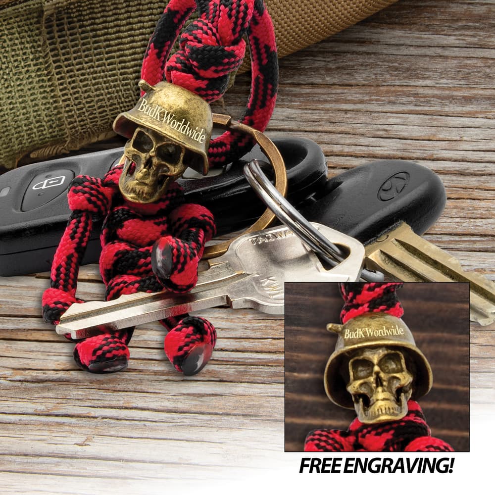 Full image of the Red Skull Trooper Pendant Keychain. image number 0